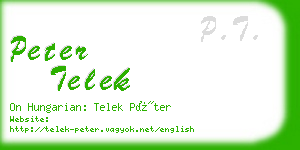 peter telek business card